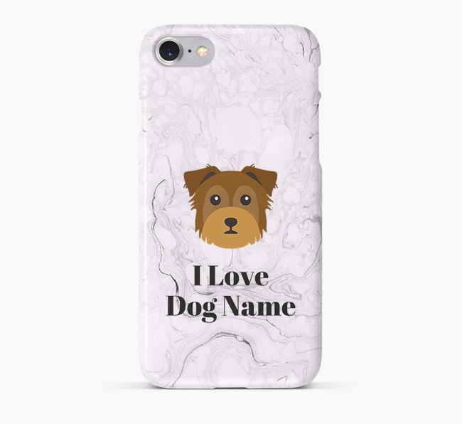 'I Love {dogsName}' Phone Case with {breedFullName} Icon